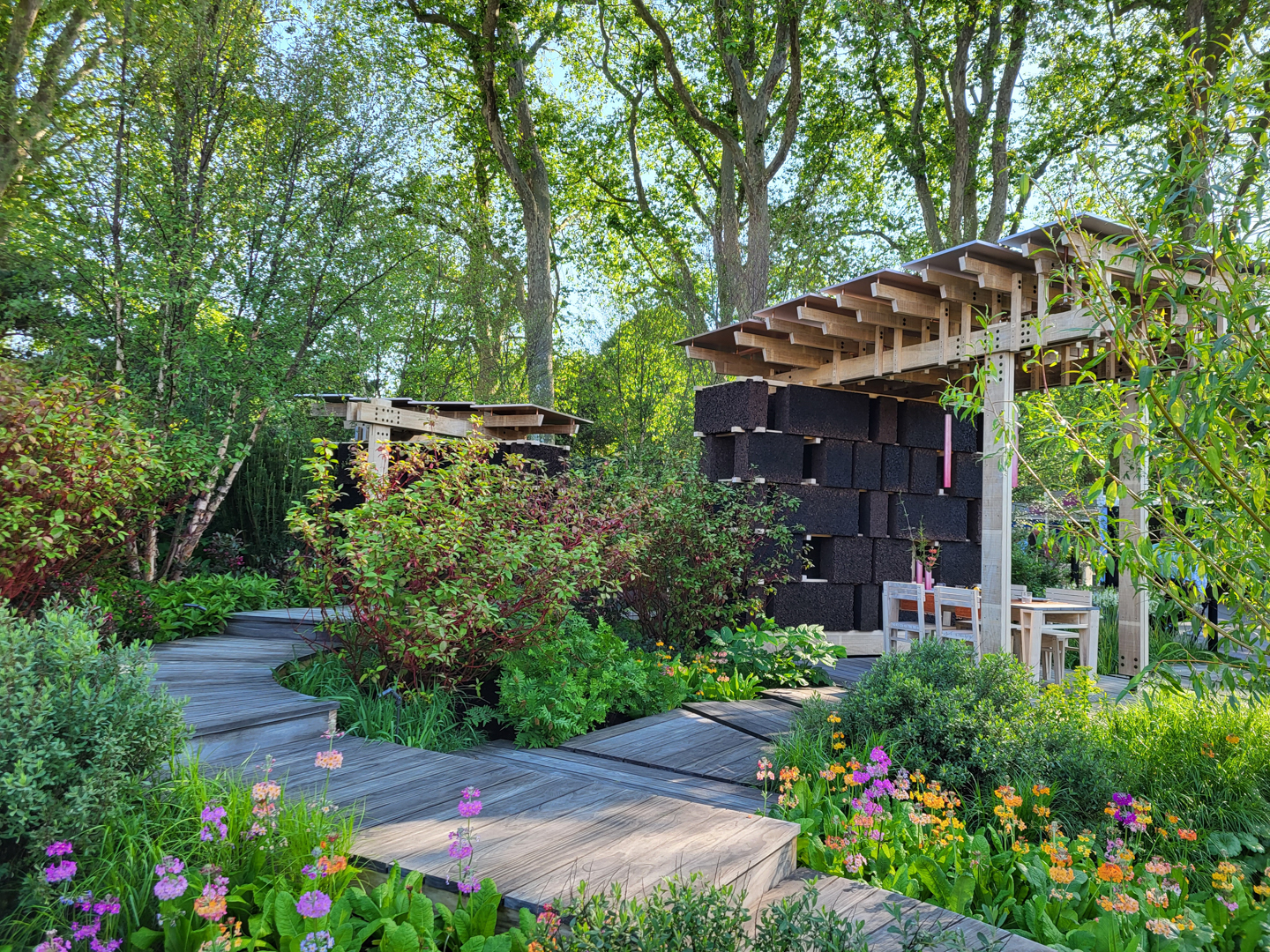 El Jardín de la Sociedad Nacional de Autistas, exhibido en Chelsea Flower Show 2024.