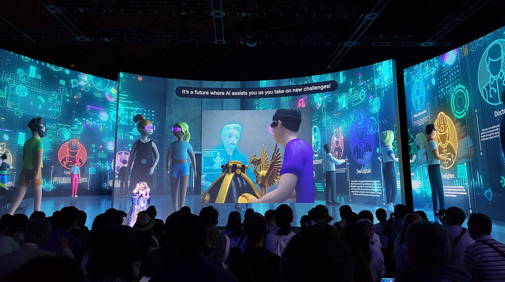 Simulaciónde una ciudad futurista.